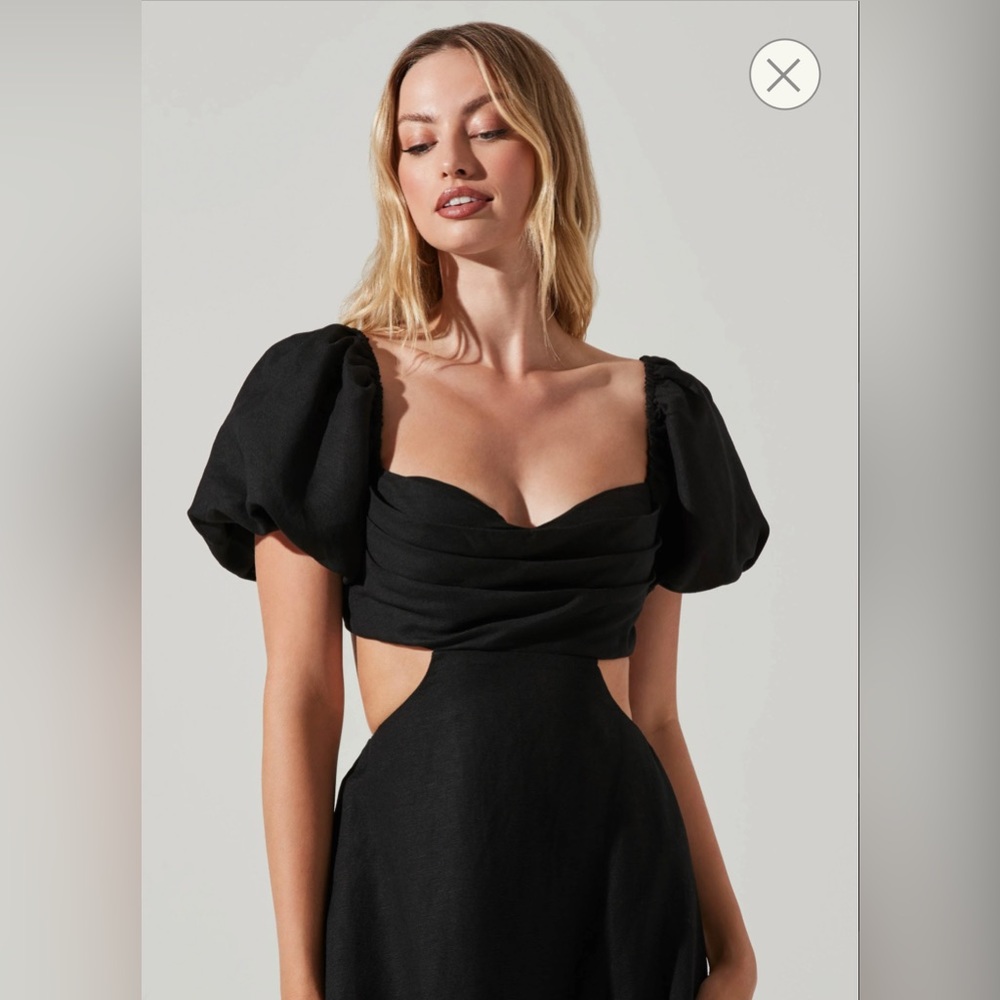 ASTR The Label Black Cutout Dress NWT